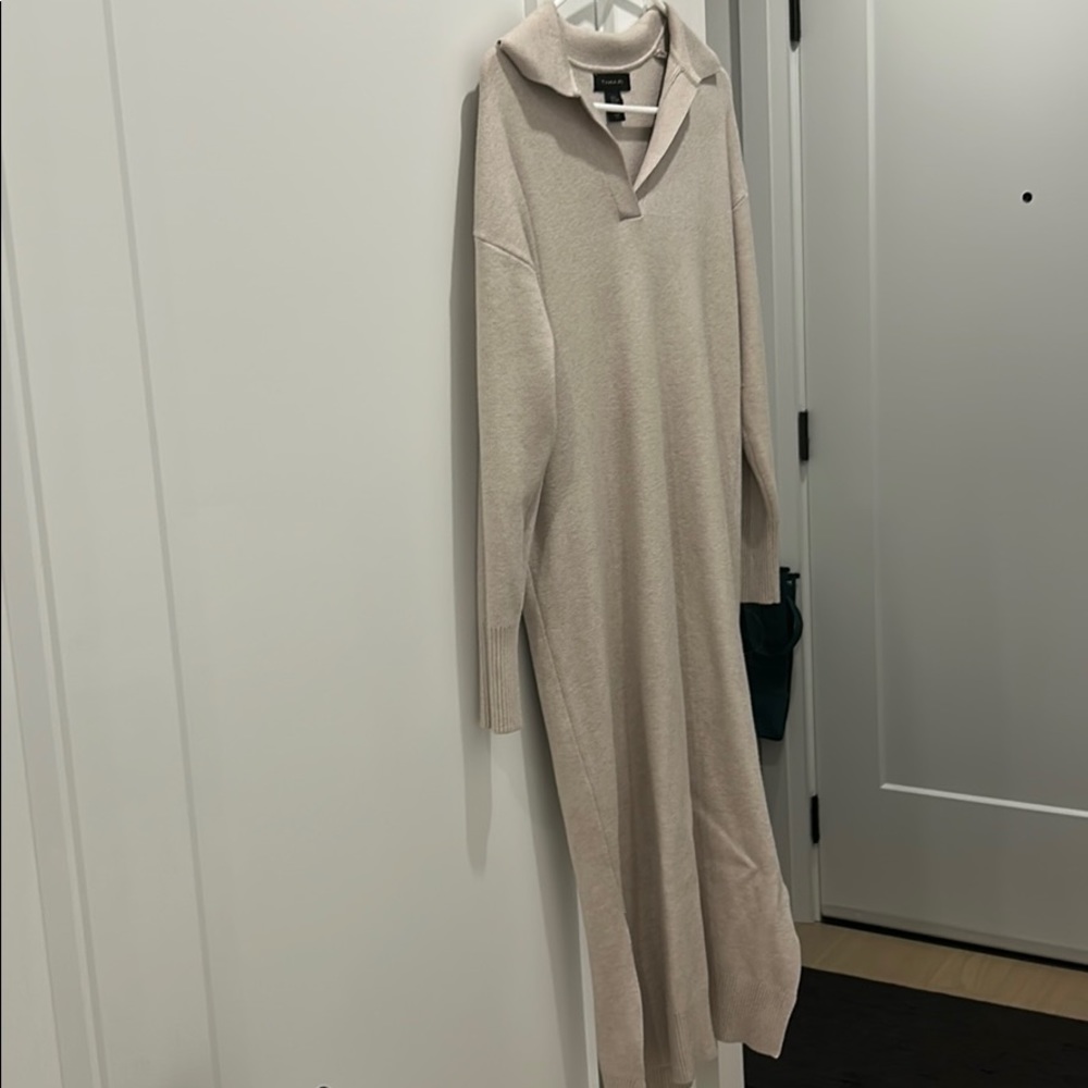 Tahari midi length sweater dress